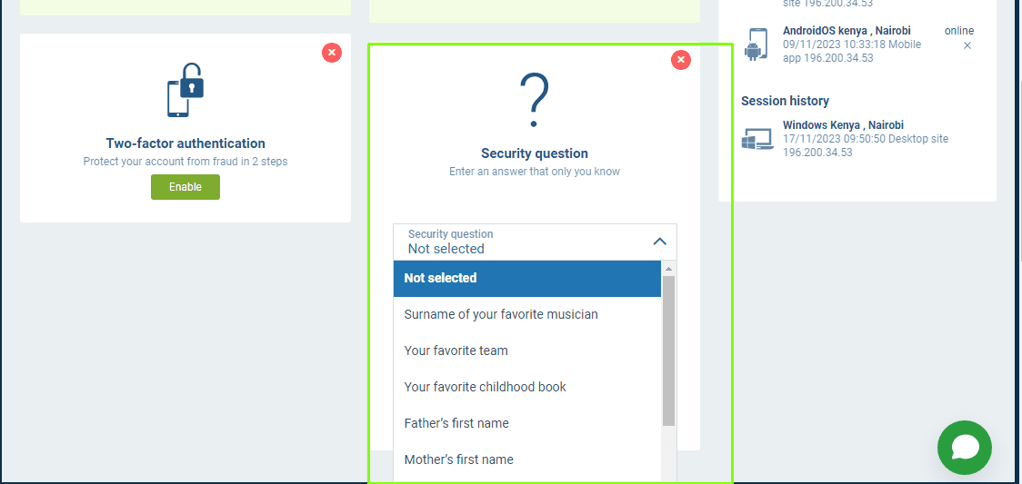 1xbet security question2