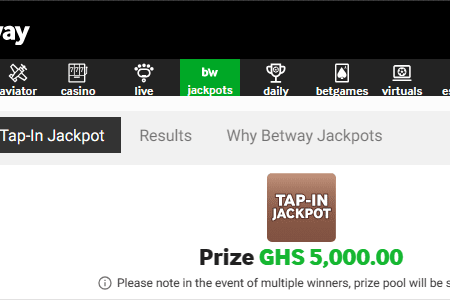 Betway Tap-In Jackpot