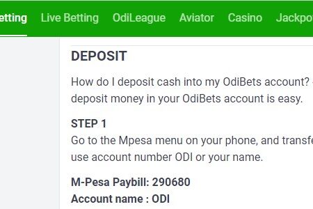 How to deposit money into your Odibets account